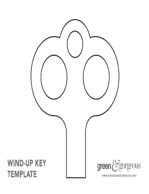 Key Template Printable PDF  Form