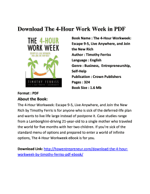 The Four Hour Work Week PDF Download  Form