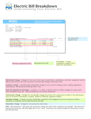 Public Utility Commission Peco Bill  Form