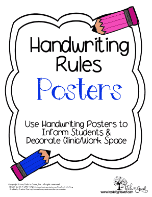Use Handwriting Posters to  Form