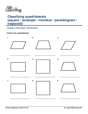 Square Rectangle Rhombus Parallelogram  Form