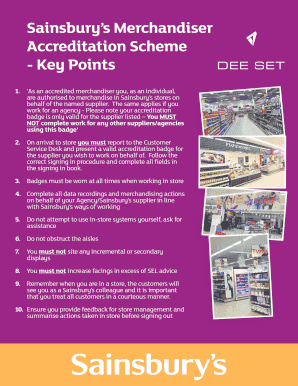 Sainsbury&#039;s Accreditation Test Answers  Form