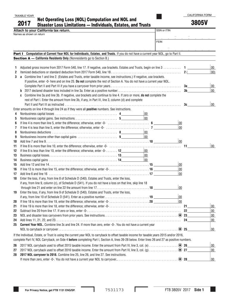  3805v  Form 2017