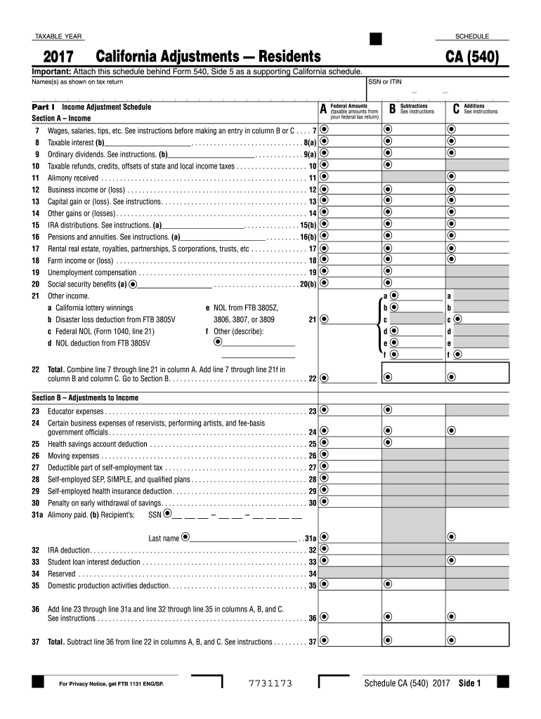 California Tax Forms