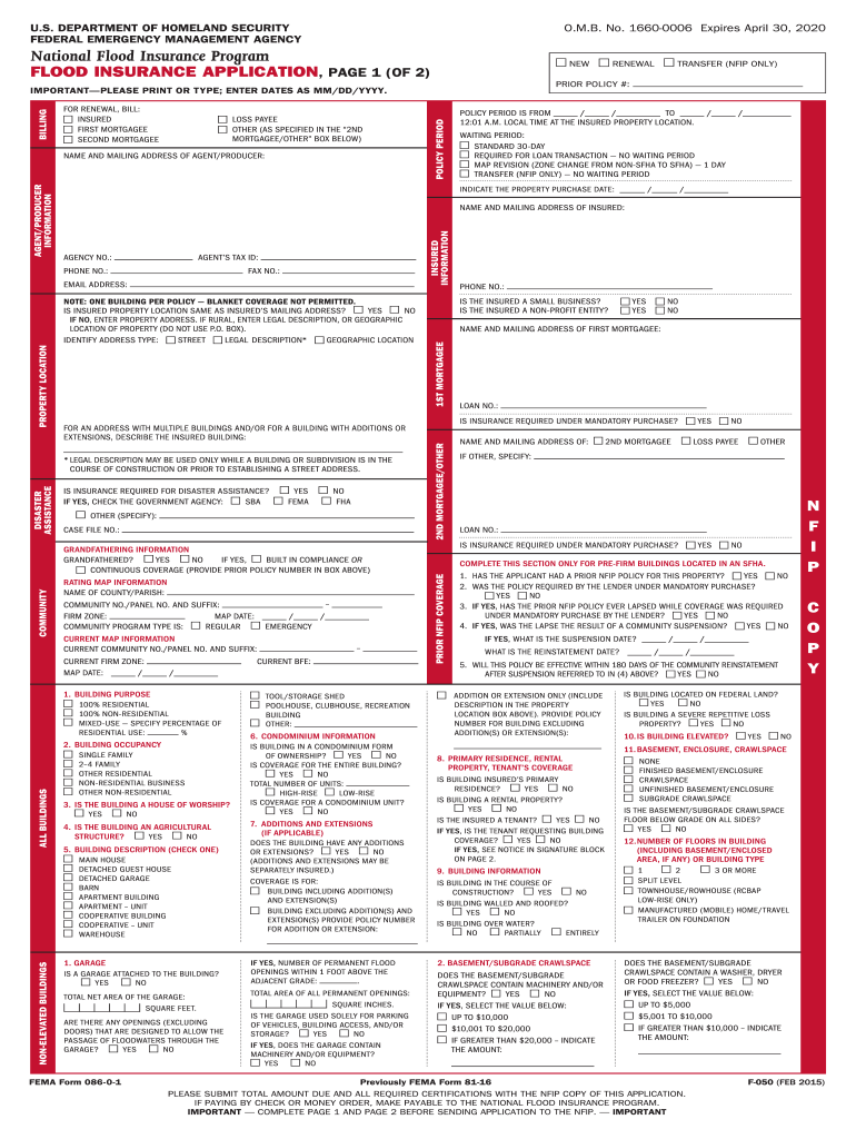  Fema Form 086 0 1 2015-2024