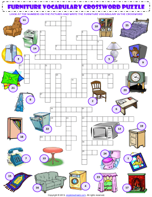 Furniture Vocabulary PDF  Form