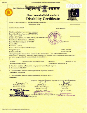 Sadm Disability Certificate Download  Form