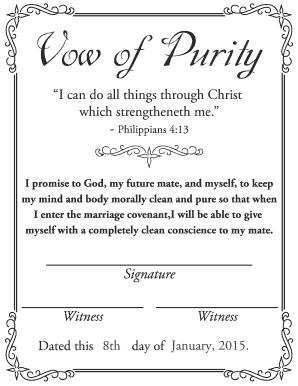 Vow of Purity  Form