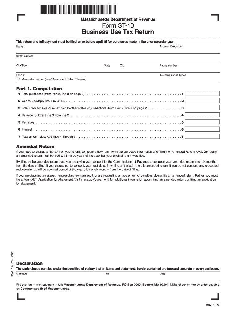 Get and Sign St 10 2015-2022 Form