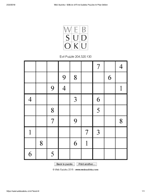 Websudoku  Form