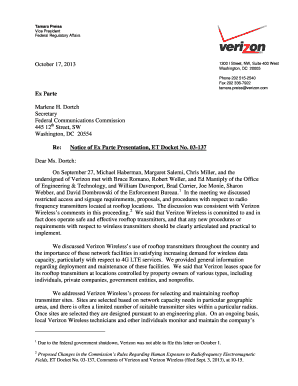 Verizon Letterhead  Form