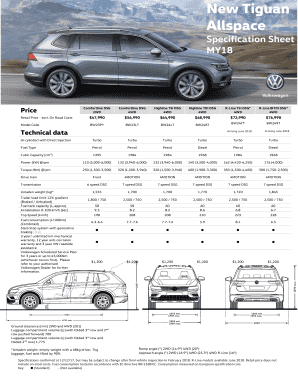 Tiguan Dimensions  Form