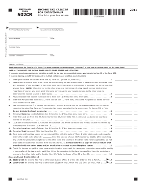 INCOME TAX CREDITS for INDIVIDUALS Attach to Your Tax Return  Form