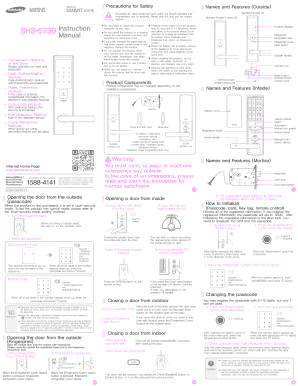 Samsung Shs 5230 Manual PDF  Form