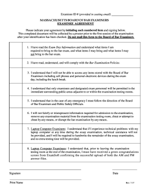 Ma Examinee  Form