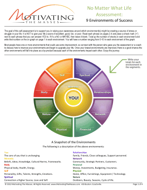 No Matter What Life Assessment DOCX  Form