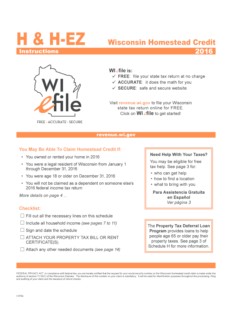  Wisconsin H  Form 2016