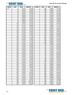 Skint Dad Saving Challenge  Form