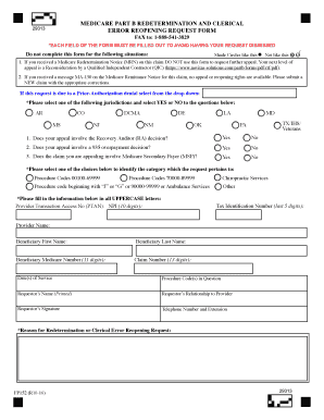 Medicare Part B Redetermination Form