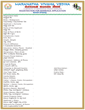 Maranatha Visvasa Samajam  Form