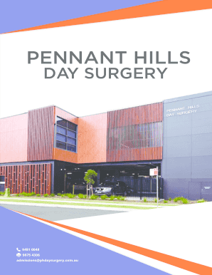 Pennant Hills Day Surgery  Form