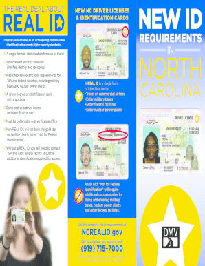Nc Real ID  Form