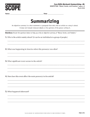 Blood Smoke and Dom Answer Key  Form