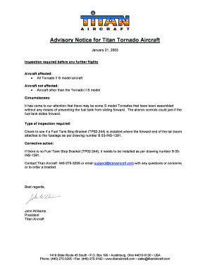 Sample Advisory Notice  Form