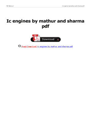 Ic Engine Mathur and Sharma PDF  Form
