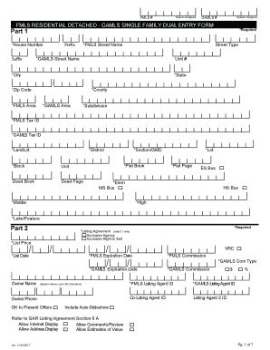  FMLS RESIDENTIAL DETACHED GAMLS SINGLE FAMILY DUAL ENTRY FORM 2014-2024