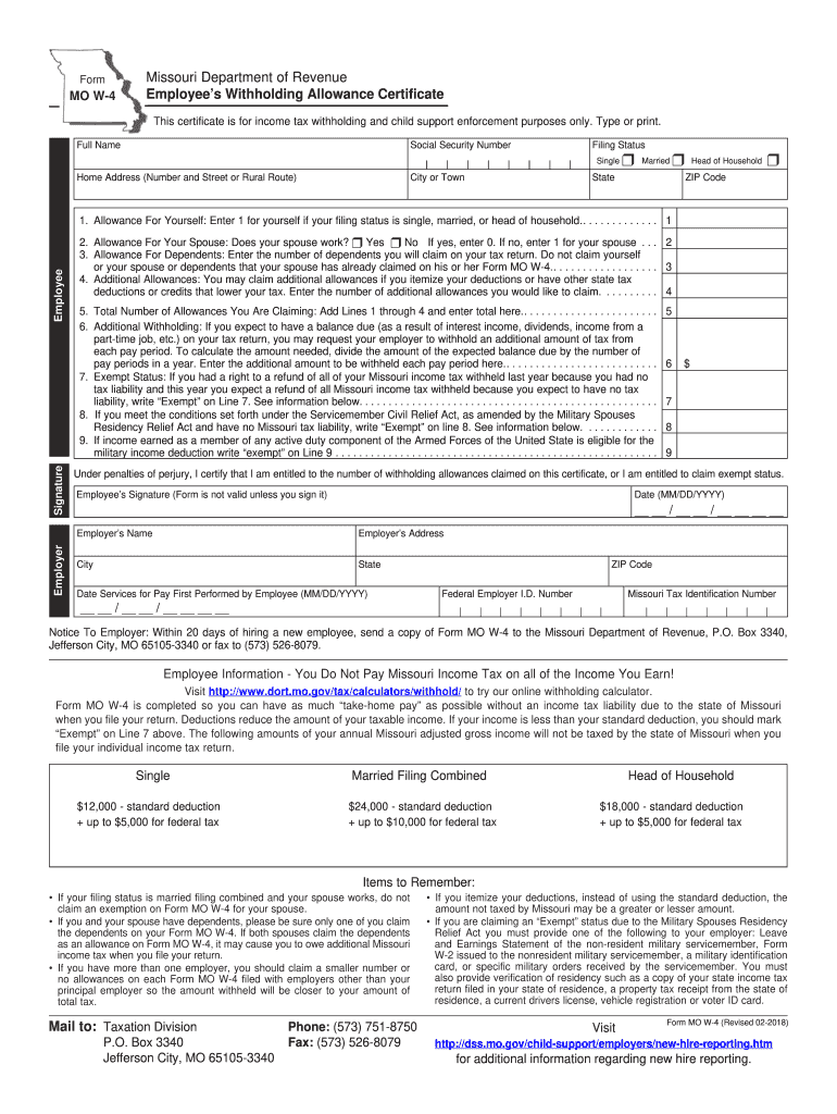  Tax Return Form 1099 Missouri Department of Revenue 2018