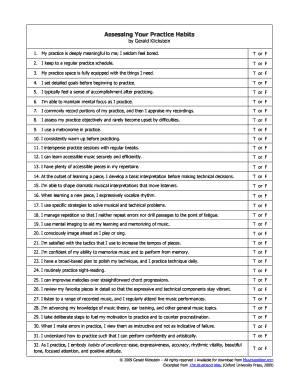 The Musician&#039;s Way PDF  Form