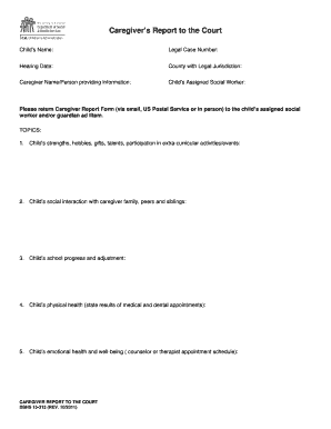 Caregiver Report Form