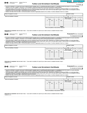  Tuition and Enrolment Certificate  Canada Ca 2017