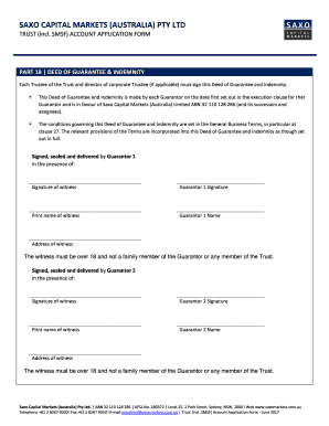 Zurich Discretionary Trust Deed  Form