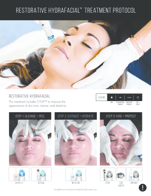 Hydrafacial Protocol PDF  Form