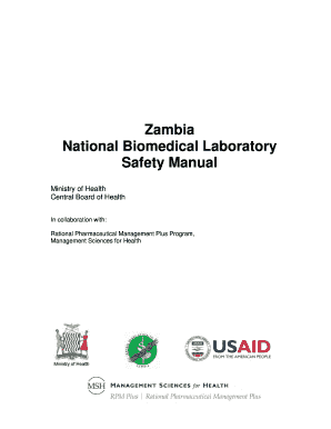 Zambia National Biomedical Laboratory Safety Manual  Form