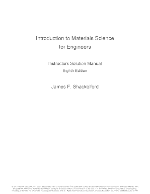 Introduction to Materials Science for Engineers Solutions Manual PDF  Form