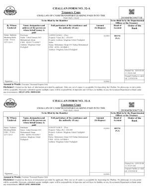 32 a Challan Form