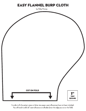 Burp Cloth Pattern PDF  Form