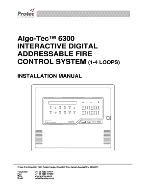 Protec 6300 Manual  Form