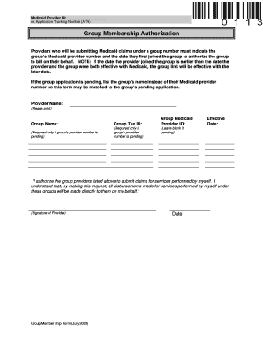 Group Membership Authorization Form
