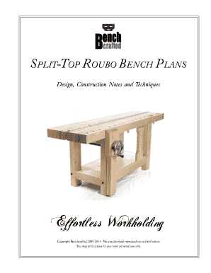 Roubo Workbench Plans PDF  Form
