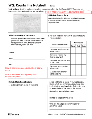 The Courts in a Nutshell Icivics Answers  Form