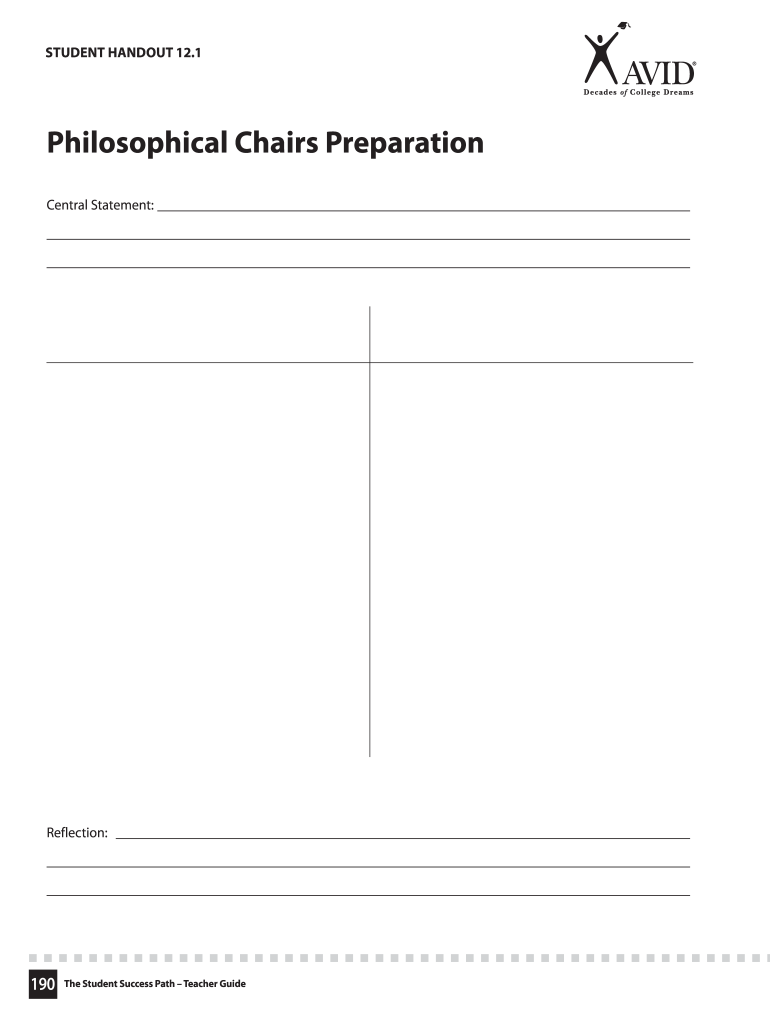 Philosophical Chairs Preparation  Form