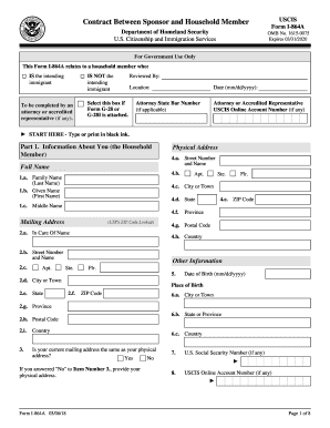 I 864a Sample Filled Form