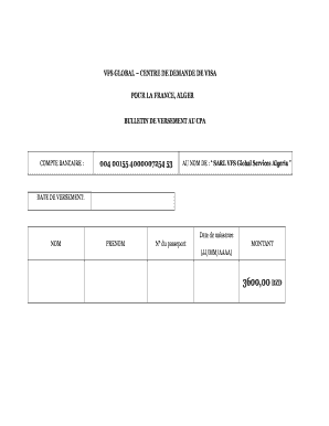 Formulaire De Versement Cpa