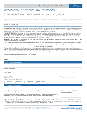 Home Exemption Property Tax Paper Work  Form