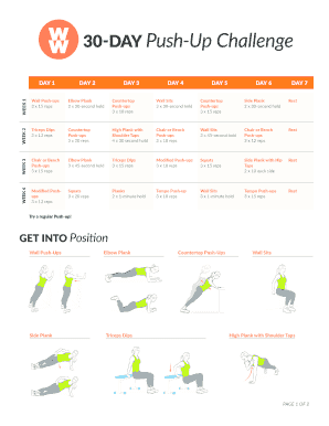 Ww 30 Day Plank Challenge  Form