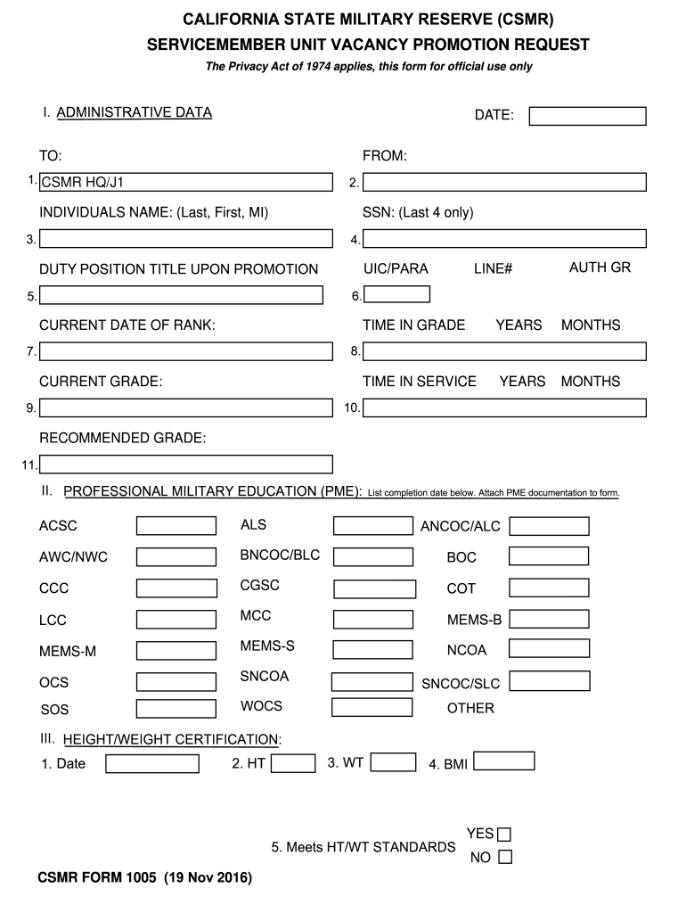Go Csmr Form